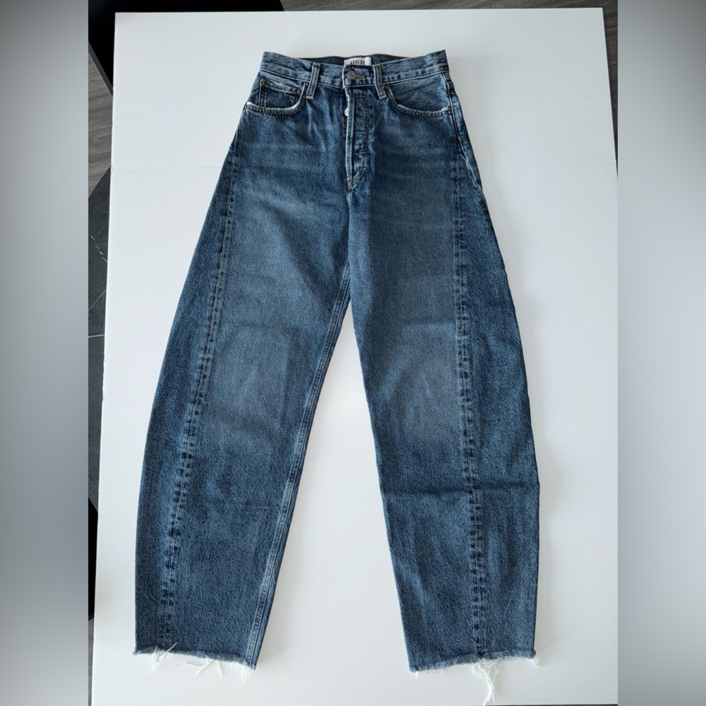 Agolde Dark Blue Barrel Jeans